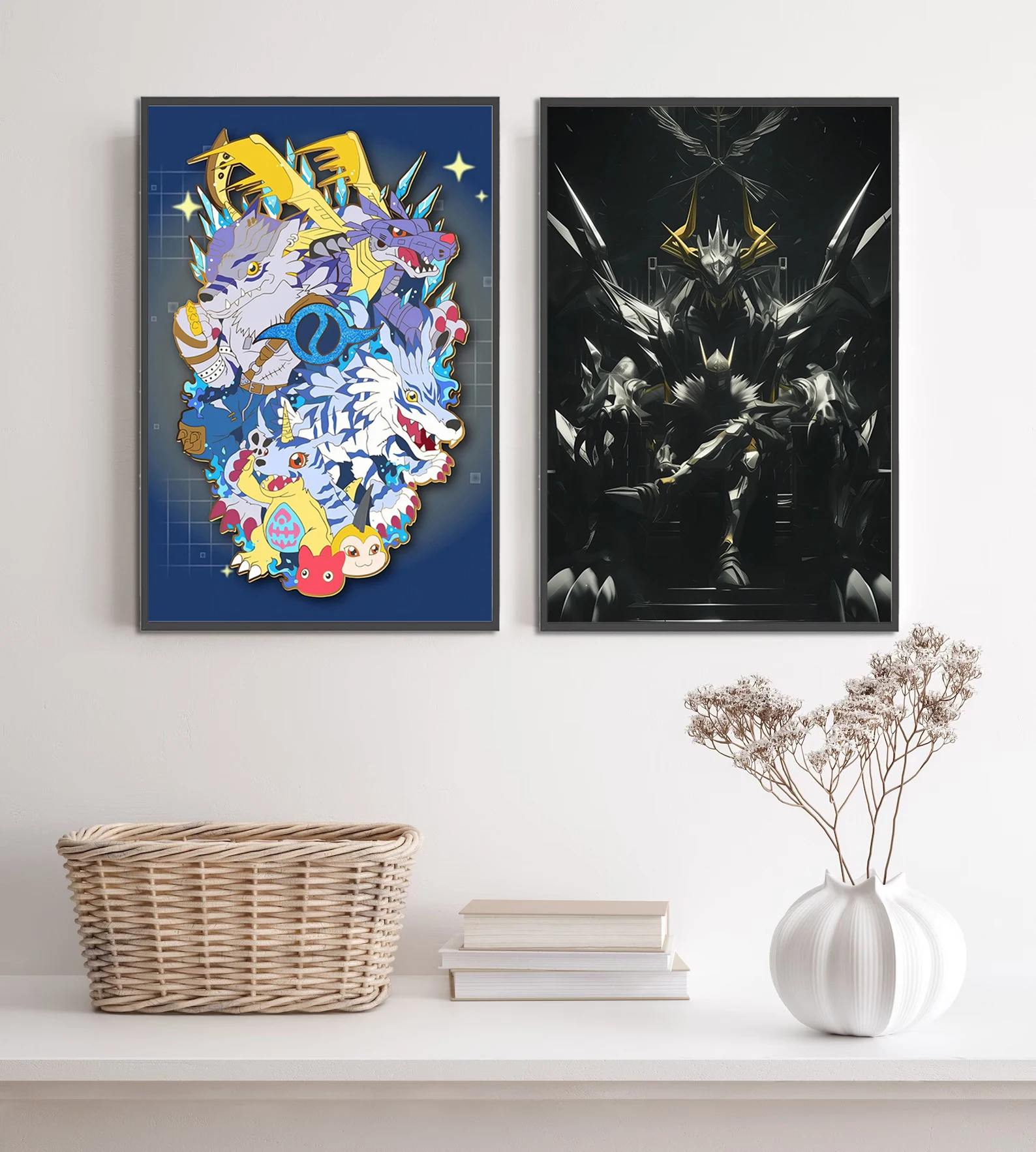 Digital Monster Anime Self-adhesive Poster Stickers Wallpaper Agumon Figures Home Decoration Painting Wall Room Decor Kid Gift