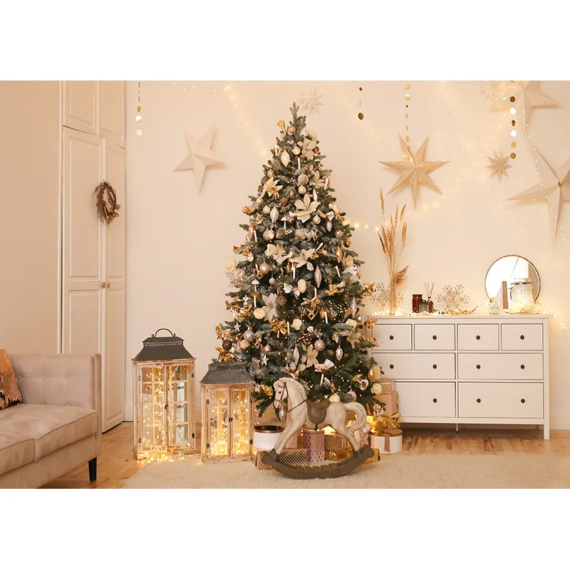 Nitree Christmas Photography Backgrounds Tree Gift Children Photo Backdrop For Studio Photocall Props HYD-01