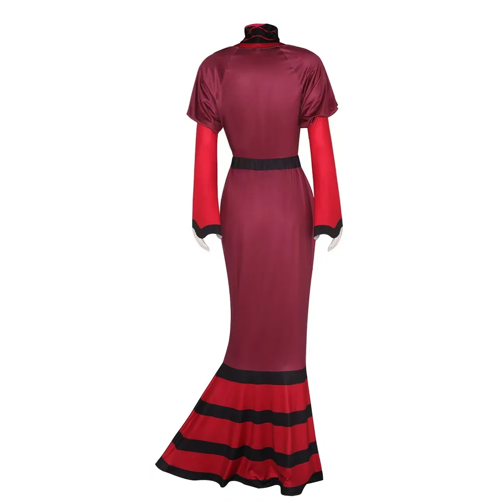 Rosie Cosplay Women Dress Costume Cartoon Hell Inn Disguise Skirts Belt Outfits Female Roleplay Halloween Fantasia Suits 2025