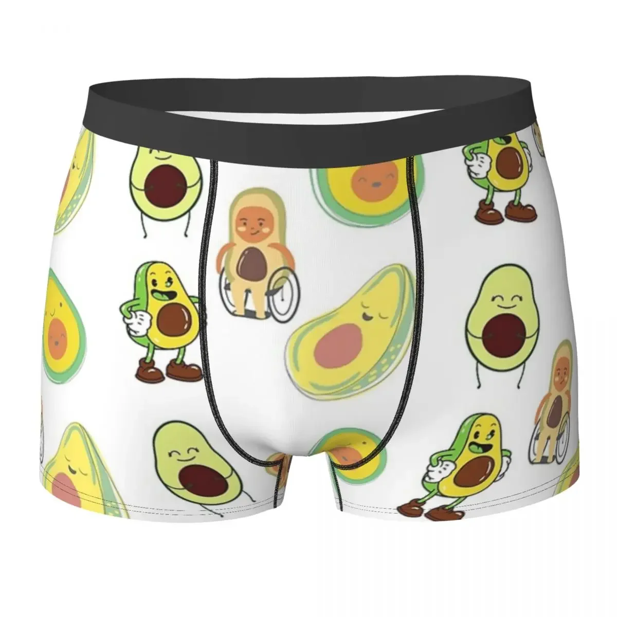 Boxer Underpants Shorts Laptop Avocado Set 3 Panties Male Comfortable Underwear for Homme Man Boyfriend Gifts