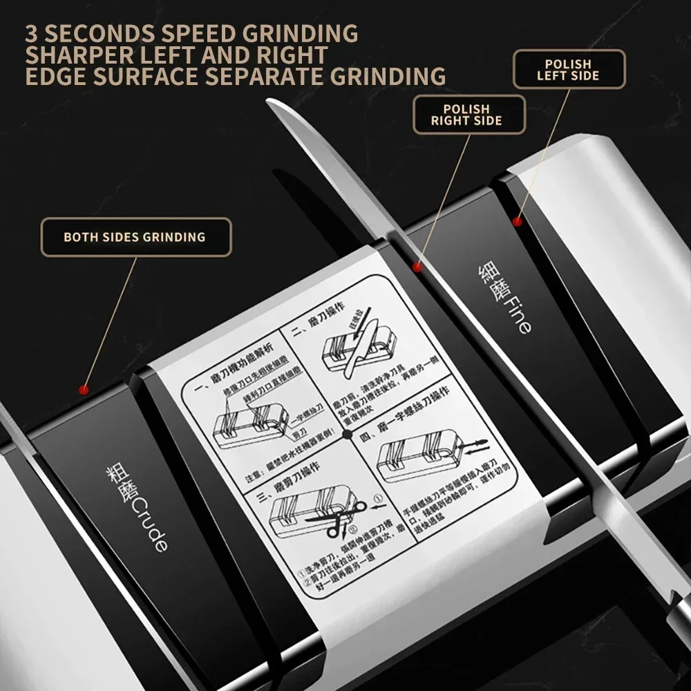 Electric Multi-function Automatic Knife Sharpener Fast Sharpening For Knives Scissors Slotted Screwdrivers Home Kitchen Use