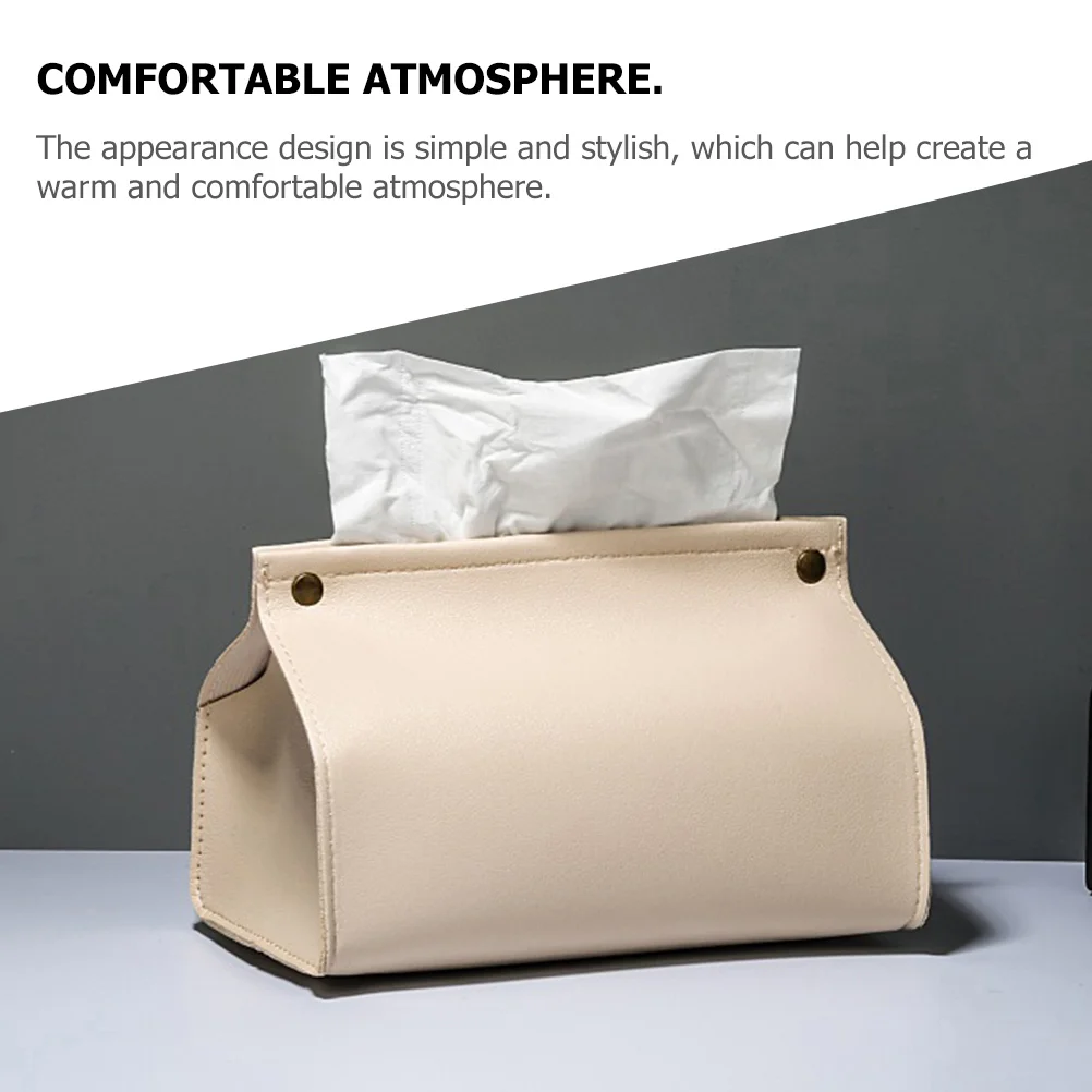 

Tissue Box Tissue Box Pu Organizer Napkin Dispenser Paper Dispenser for Kitchen Napkins Car Home Use Portable