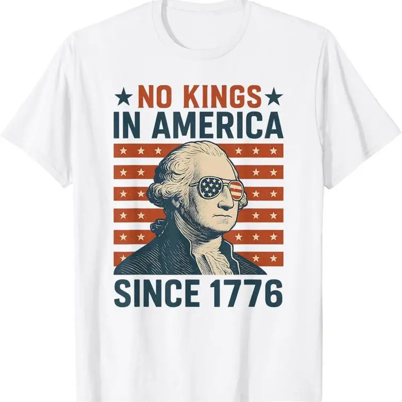 

No Kings In America Since 1776 Distressed Usa Flag Vintage T Shirt