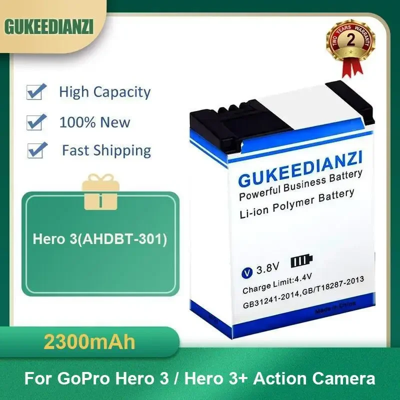 Аккумулятор для камеры Gopro Hero 2 3+ 4 5 6 7 8 9 10 11 12 Hero+ HWBL 1 Plus PR-062334 CHDHA-301 AHDBT-401 AHDBT-501 Фото №2