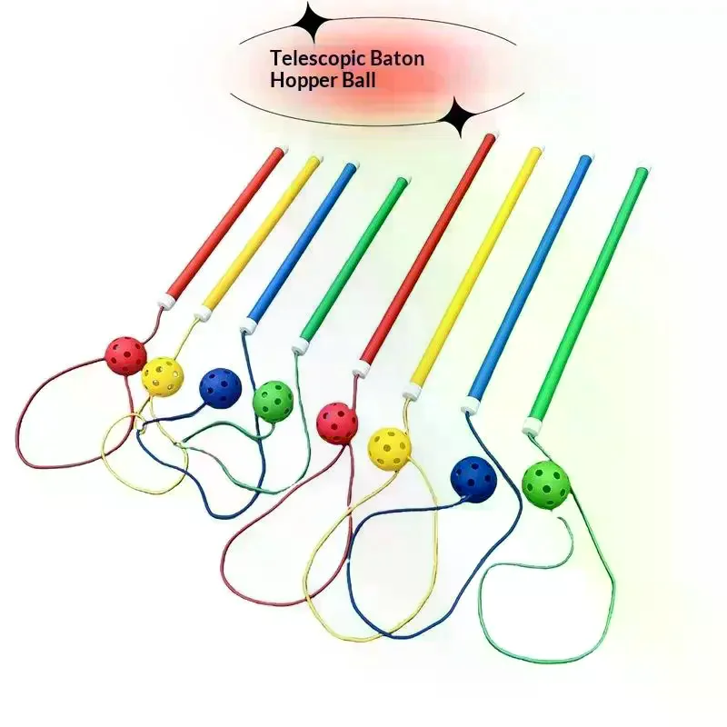 Outdoor Sport Game Bouncy Ball Toys Stick Jumping Ball Sensory Training Toy Toddler Toys Kindergarten Sports Game Supplies
