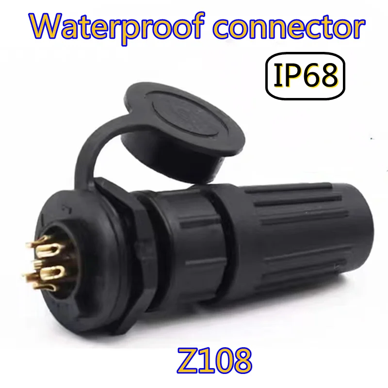 Heavy Duty Connector Z108 Snap Plug Socket IP67 15A 5/6/7/8/9/10 Pin Waterproof Connector LED Lamp Industrial Wire Connectonnect