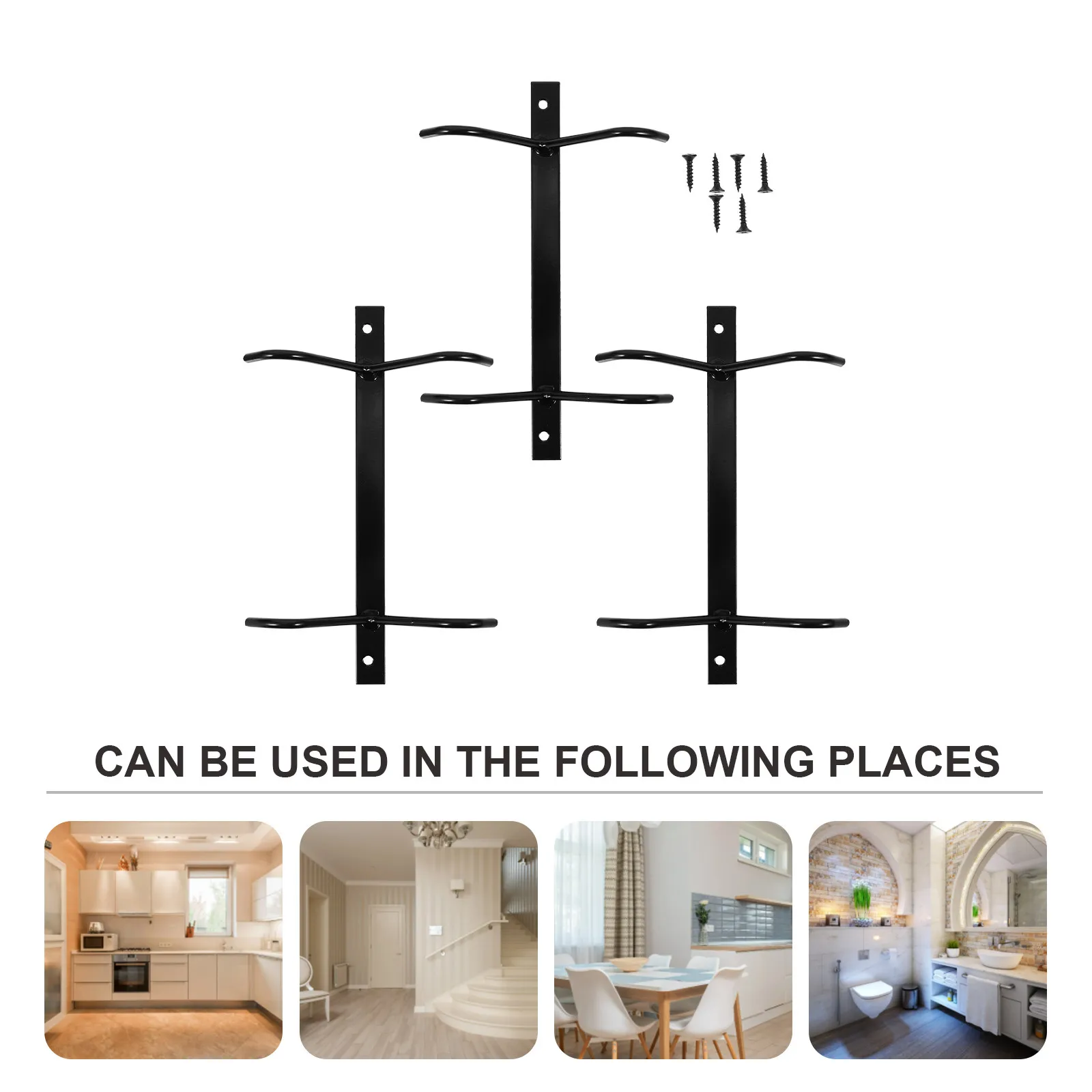 Under Cabinet Cup Hooks Kitchen Mug Hook Set with Screws for Coffee Mugs Drinking Cups Spoons Spatulas Household Utility