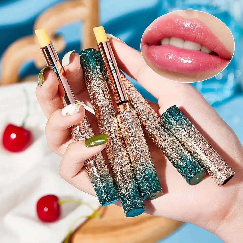 Feuchtigkeitsspendende Lippenbalsam Wasserdicht Langlebige Lippen Trockene Farbe Glanz Rissige Ändern Lippen Anti Plump Lippenstift Make-Up Sexy B J9W9