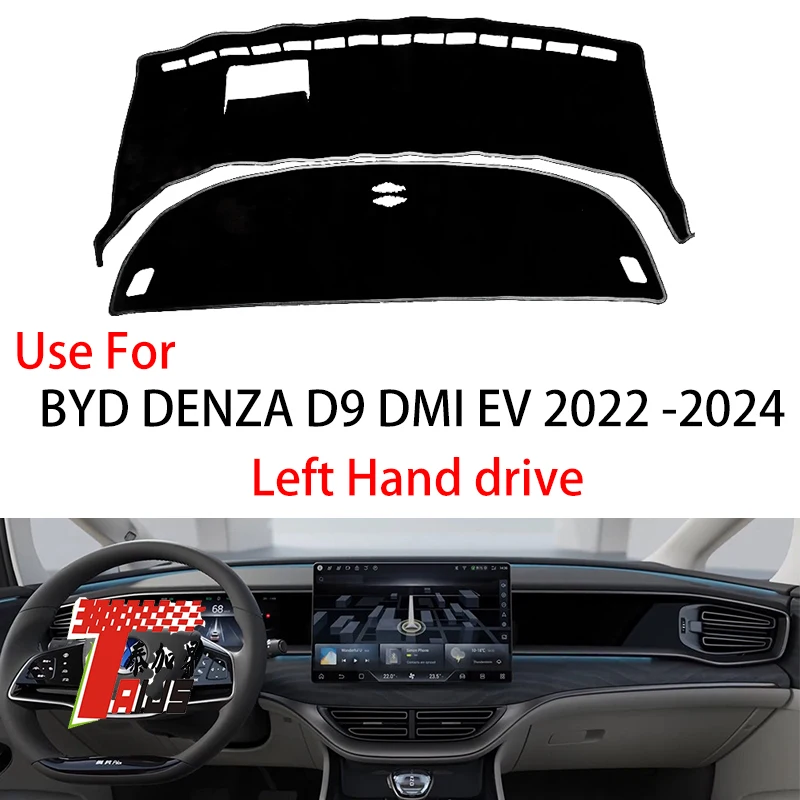 

TAIJS factory high quality anti-dirty Suede dashboard cover for BYD denza d9 2022-2024 Left hand drive hot selling product