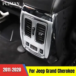 ABS Chrome Carbon Car Armrest box air outlet Cover Trims For Jeep Grand Cherokee WK2 2011-2016 2017 2018 2019 2020 Accessories