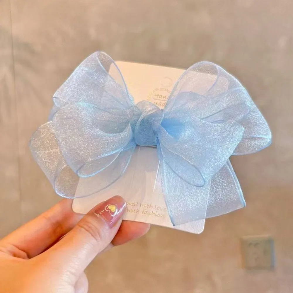Netzgaze-Schleifen-Haarspangen für Babys, Haarschmuck für den Hinterkopf, Feenprinzessin-Mädchen-Haarklammern, Süße Kinder-Haaraccessoires – Detail 10