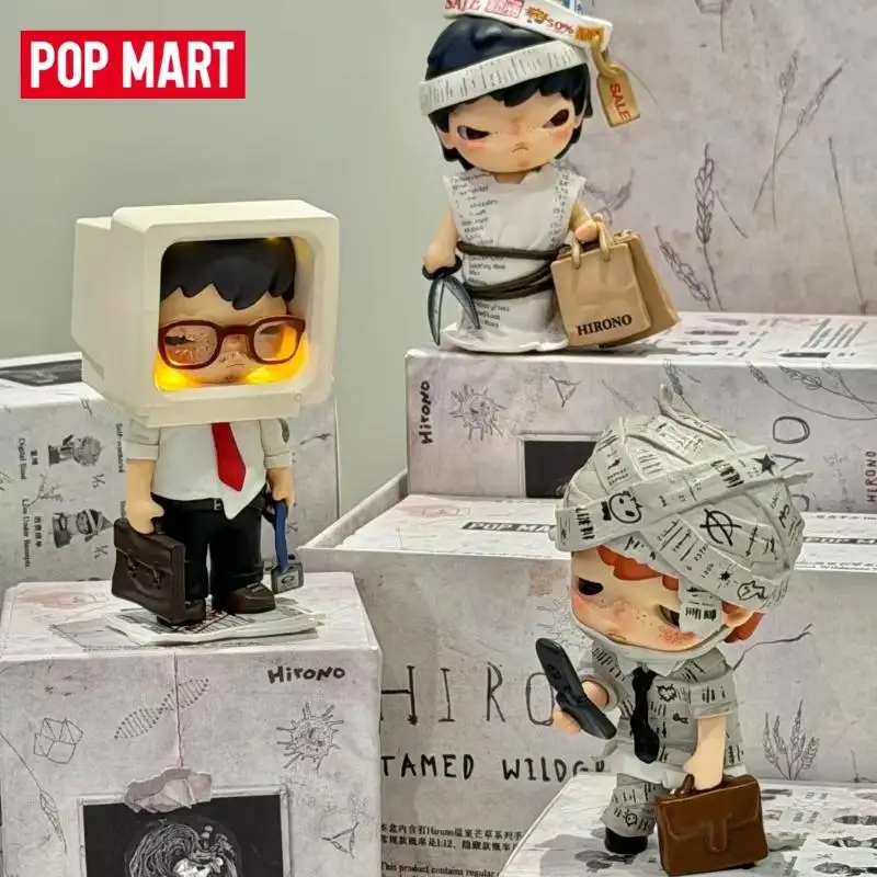 POP MART Hirono Tamed Wildgrass Serie Original Blind Box Niedliche Actionfigur Ornament Puppe Trendige Schreibtischdekoration Geburtstagsgeschenk