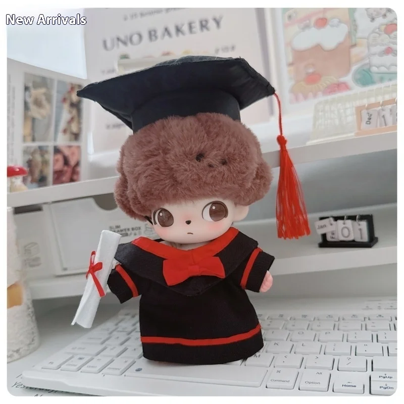 New For Labubu 15-17cm first second third generation graduation season outfit Dolls Clothes bachelor's outfit hat accessory Gift