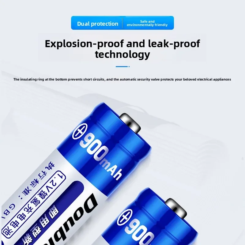 Ni-MH Rechargeable Battery & Charger Combo AA 1200mAh AAA 900mAh 1.2V for Alarm Clock Calculator Toys Remote Control