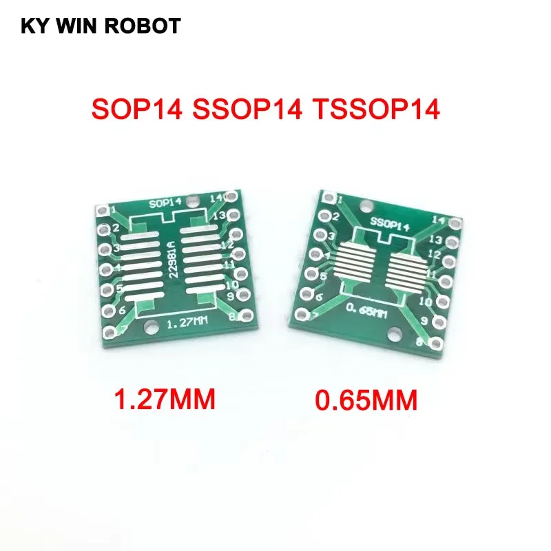 Adaptador SOP14 SSOP14 TSSOP14 a DIP14 Pinboard SMD a DIP - usage example