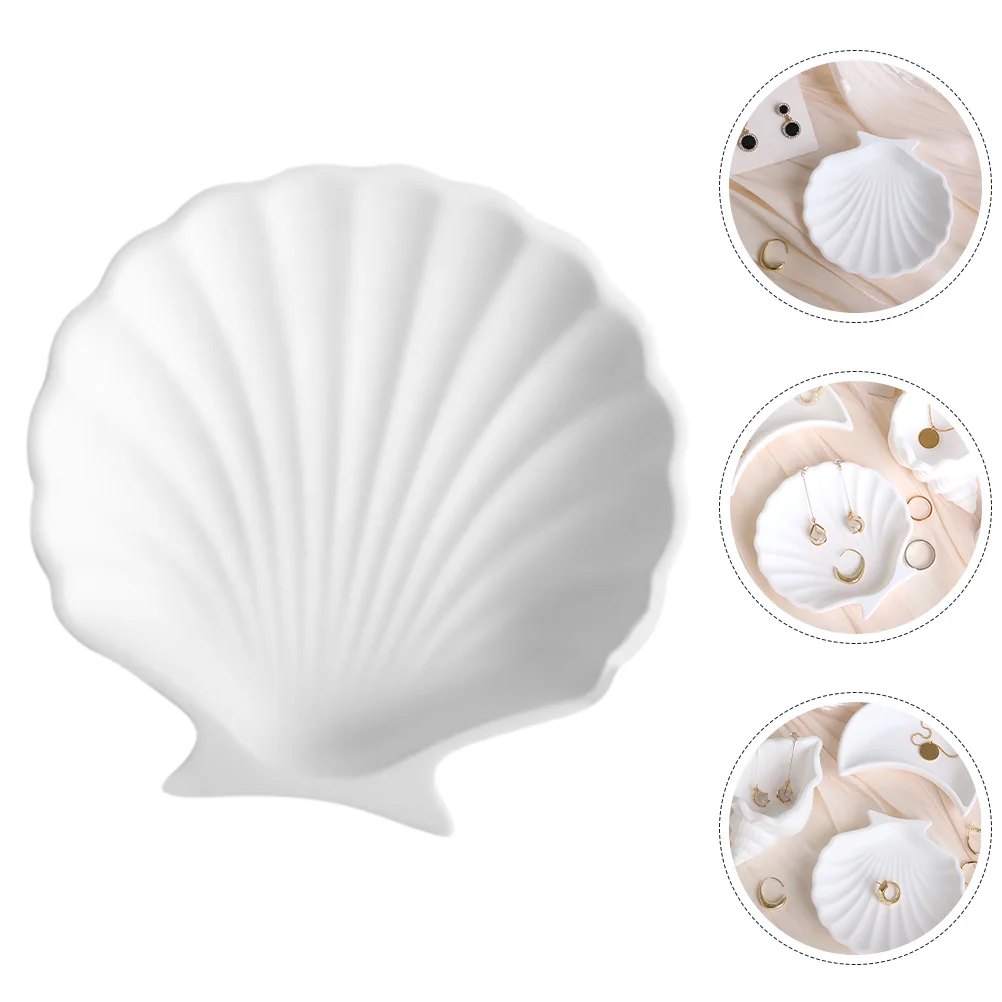 Shell Jewelry Plate Vanity Tables Small Tace Dish Accessories Trinket Ring Holder Gips Candy Key for Entryway