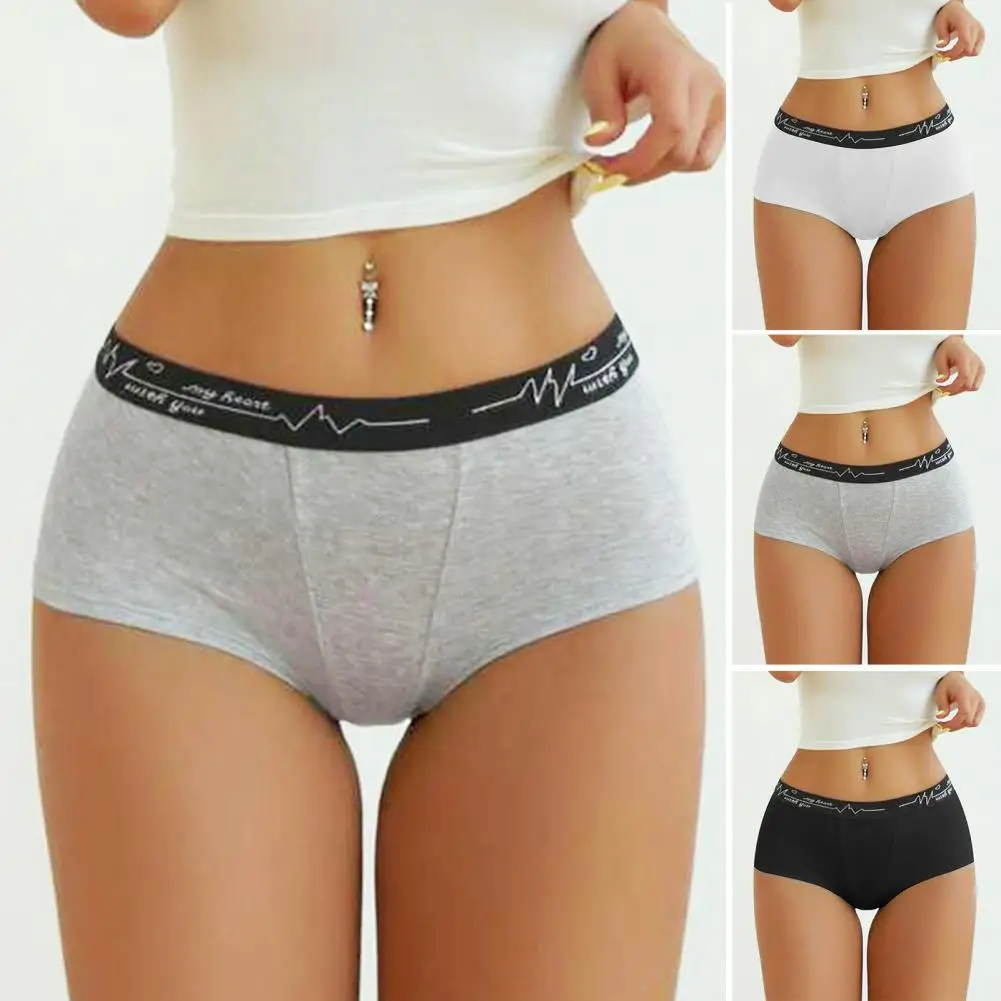 Women High Waist Butt-lifted Panties Soft Breathable Ice Silk Underwear with Anti-septic Properties Glossy Lady Underpants