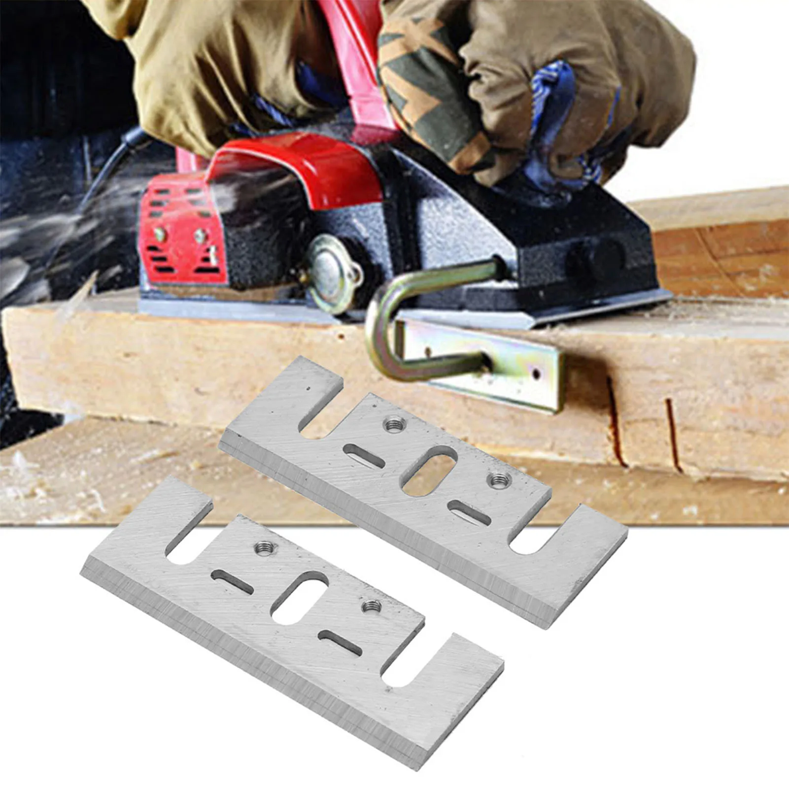 

Planer Blade Electric Planer Spare Blade A Pair HSS Woodworking Manual Electric Planer Replacement Blade for Handheld Planer