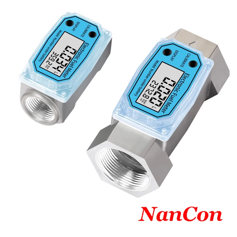 مقياس الجريان التوربيني الرقمي 10-300 لتر/دقيقة لإمدادات الطاقة بواسطة مقياس التدفق السائل للبطارية #4