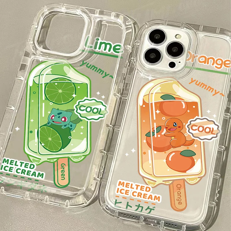 Cartoon P-Pokemon Popsicle Case For Huawei P30 P40 P50 P60 Pro Honor 100 90 80 70 60 50 X9 X9A X8 X5 Magic5 Magic 5 Clear Cover