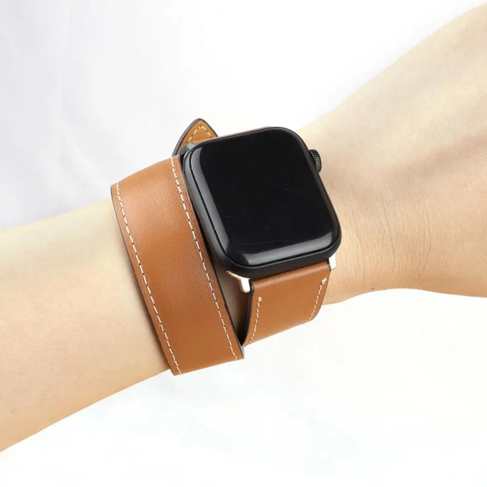 Correa de reloj ajustable de liberación rápida con orificios múltiples, correa de reloj de pulsera Unisex profesional de doble capa para Apple Watch