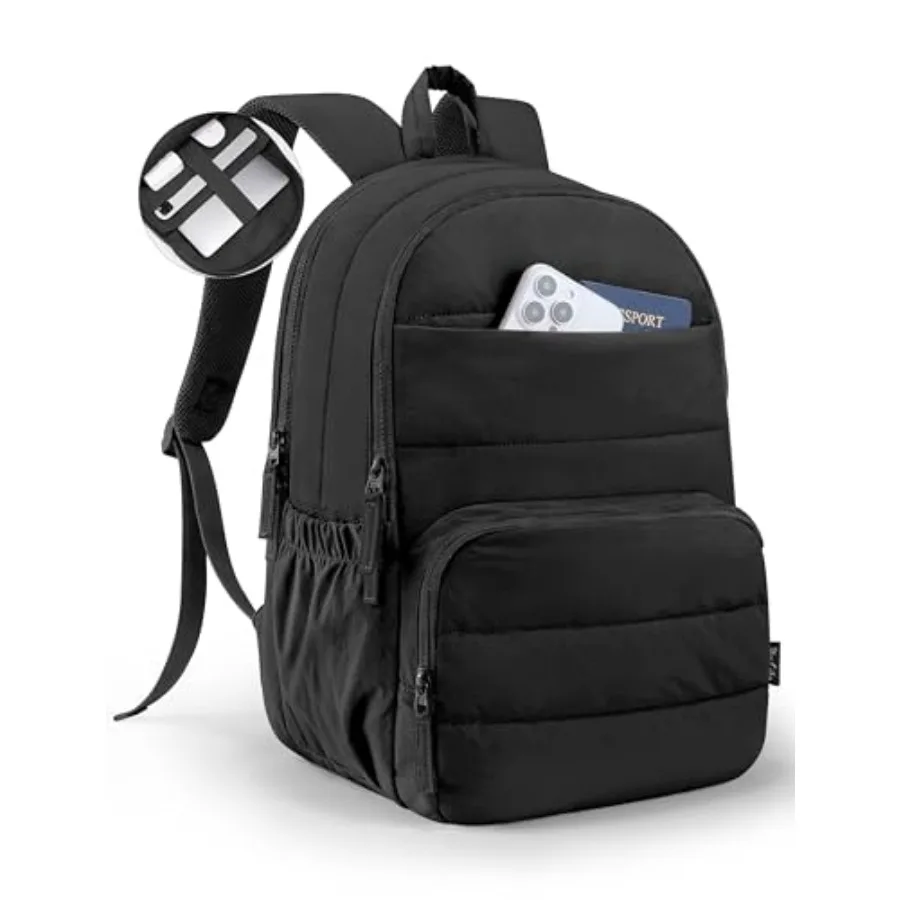 

Женский дорожный рюкзак для ноутбука 15,6 дюймов, стеганый, для колледжа, милый, для работы, водонепроницаемый