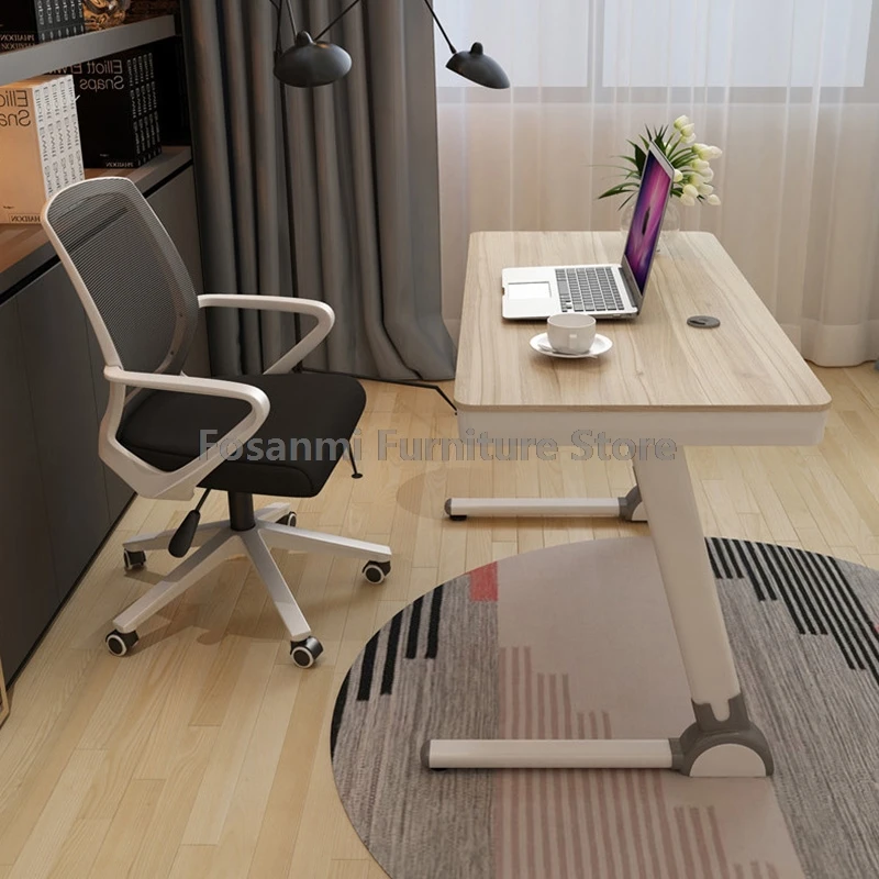 Simple Children's Study Table with Large Storage Drawers Office Computer Desk Sturdy Home Room Table Wide Desktop Gaming Desk