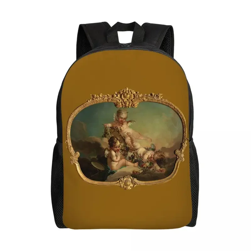 Custom Allegory Of Autumn Backpacks for Men Women Waterproof School College Boucher Rococo Renaissance Bag Print Bookbag