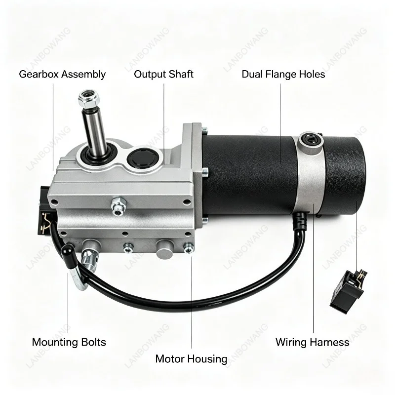 24V 320W DC Motor Kit with Joystick Controller, Complete Electric Wheelchair Drive Assembly Replacement Parts