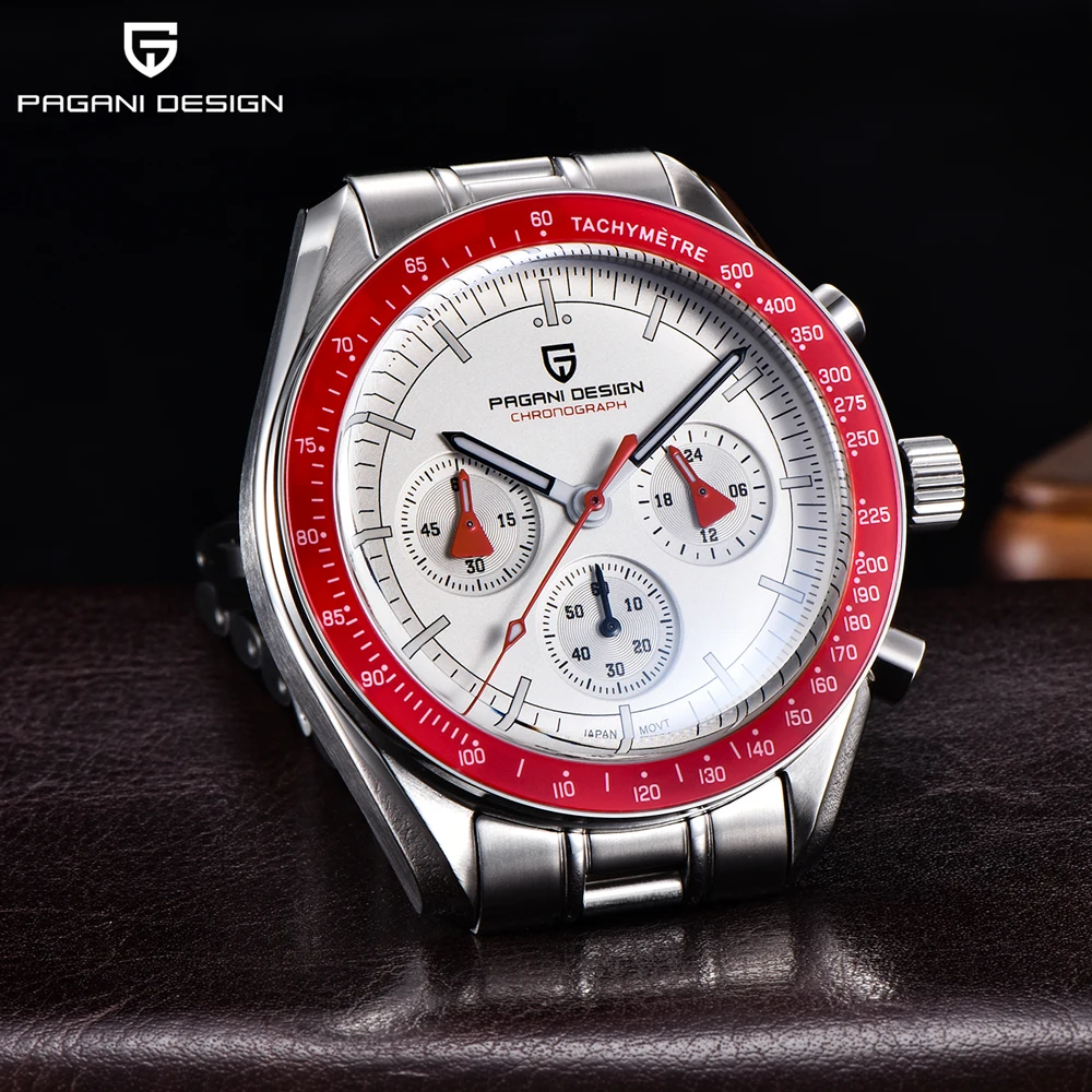 PAGANI DESIGN 2025 nowe męskie zegarki luksusowy zegarek kwarcowy na rękę AK projekt zegarek dla mężczyzn AR Sapphire Speed ​​Chronograph automatyczna data