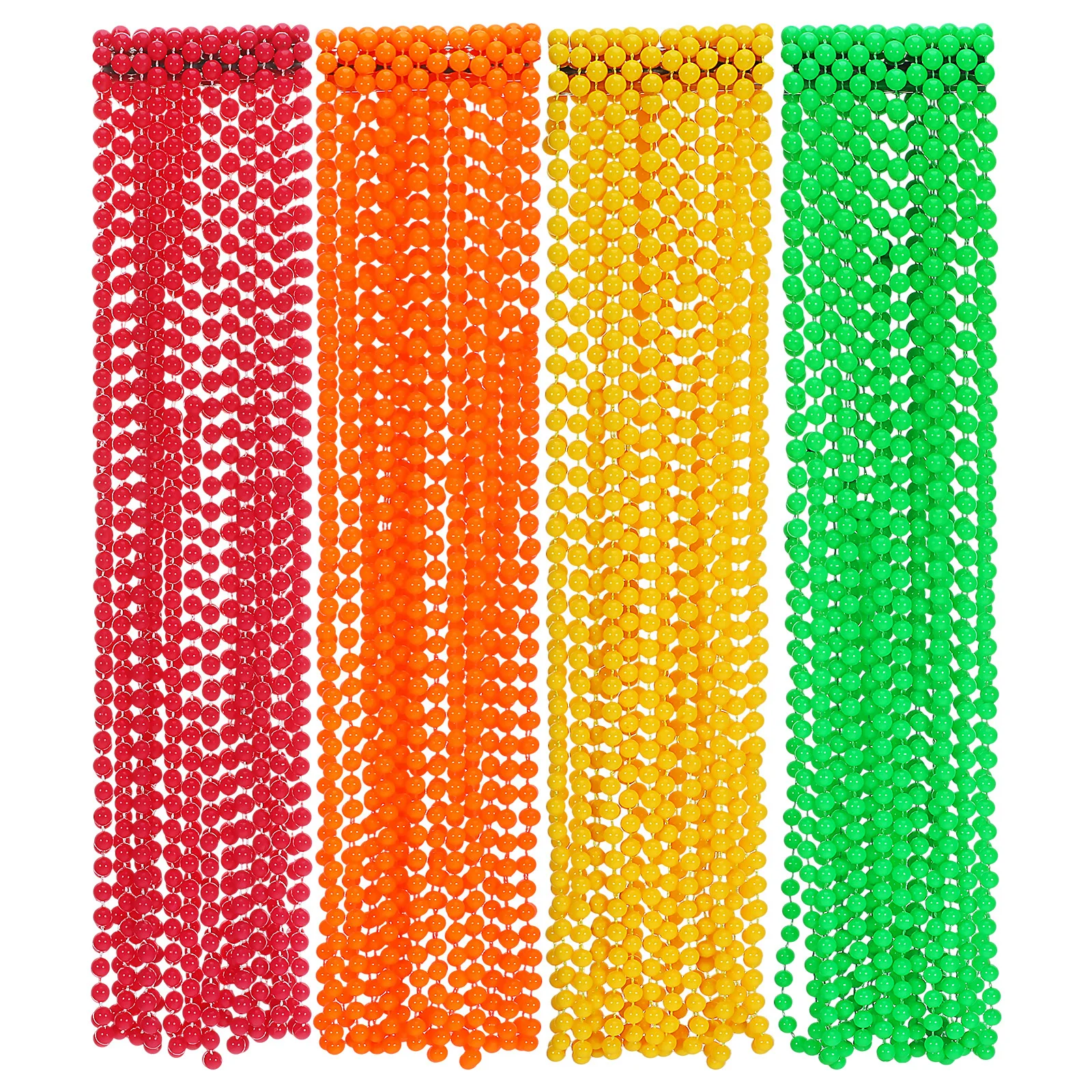

48Pcs Beaded Necklaces Lightweight Plastic Glow Party Supplies Carnival Favors Neon Beads Beaded Necklaces