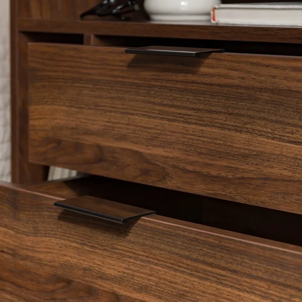 Conveniente Nightstand com Metal Slides, gavetas e prateleiras, Sturdy Nightstand