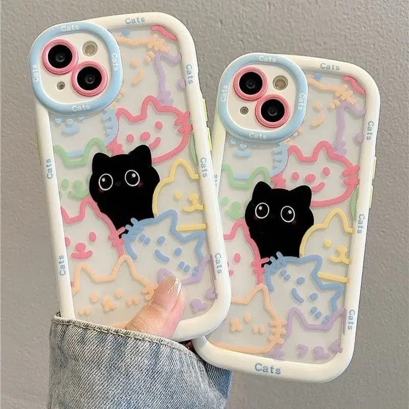 Cut Colorful Cat Butterfly Animal Phone Case For Infinix Hot 50 40 30i 20 Note 30 40 Pro Smart 9 8 7 Tecno Spark 10 Pro Cover - view 5