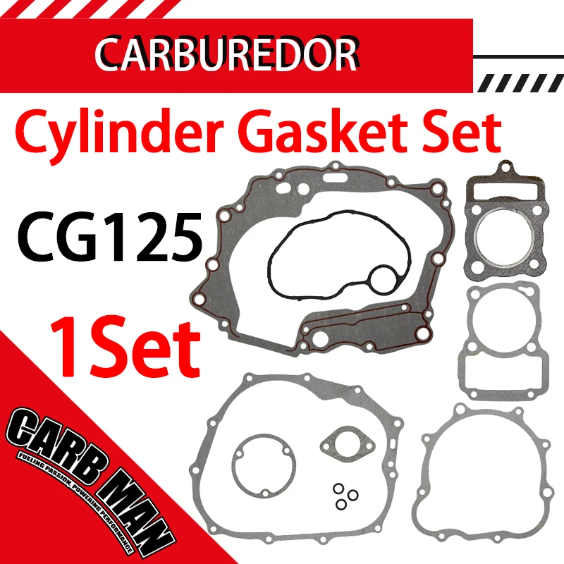 For CG125 PZ26 TMX125 125cc Engine ATV Quad Dirt Pit Bike Motorcycle Engine Cylinder Sealing Gaskets Full Set