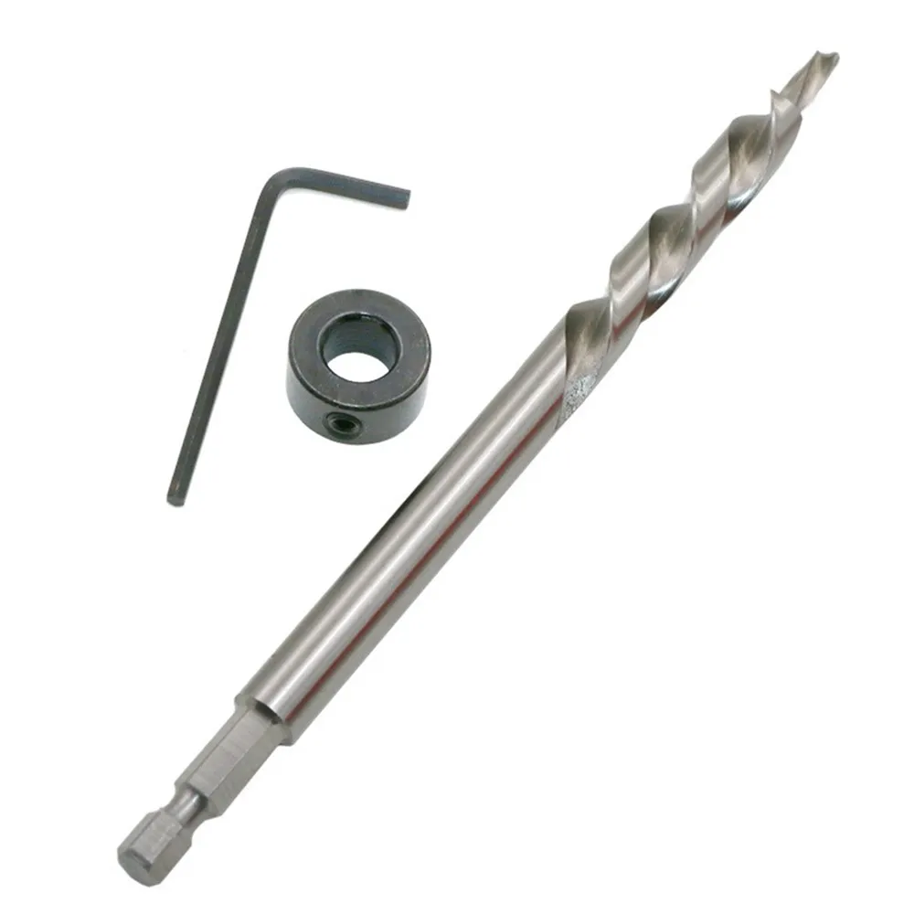 1/4 Hex Step Drill Bit 3/8 (9.5mm) ForKreg Jig Manual Pocket Hole Oblique Hole Locator Drill Bits Power Tools