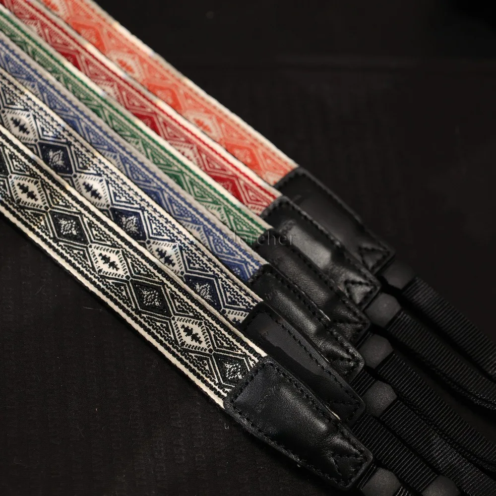 Adjustable Camera Strap Embroidery Ethnic Style Retro Literary Shoulder Strap For DSLR Digital Microscan Camera Accessories