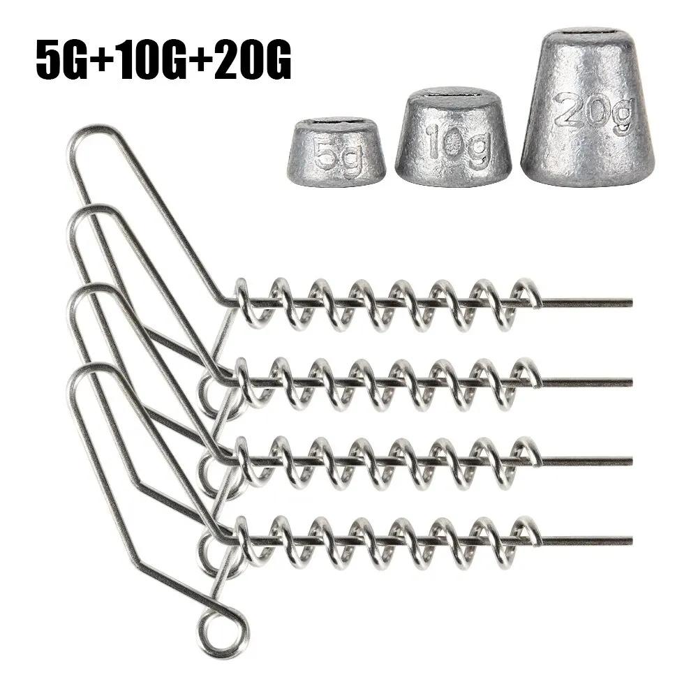 Spinpoler Multi Tiefe Flache Schraube Hecht Keine Rotation System 5g 10g 15g 20g Blei Softbait Curltail Rig Angelausrüstung Zubehör