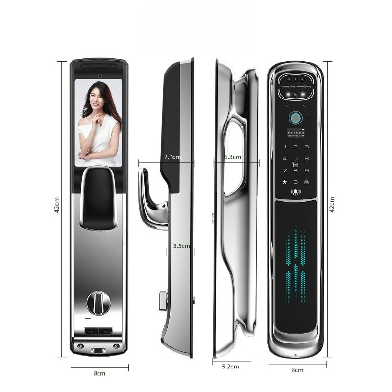 3D facial recognition smart fingerprint lock, keyless home, combination lock