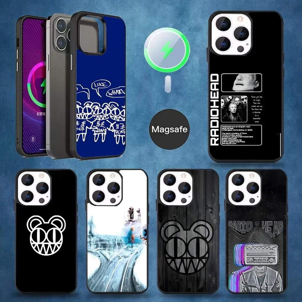 

R-Radiohead Phone Case For iPhone 16,15,14,13,12,11,Pro,Max,Plus,Mini,Magsafe,Magnetic Wireless Charging Case
