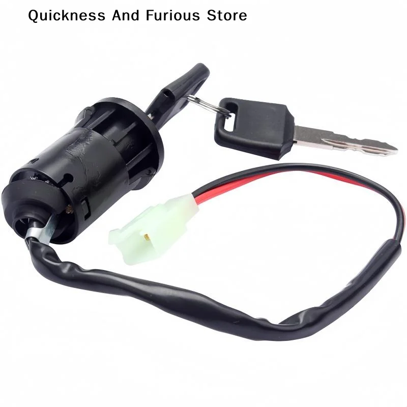 【MO】Moped Ignition Key Switch 2 Wire ATV Dirt Bike Accessory Electric Motorcycle Go-Kart On/Off Tool Durable view 3