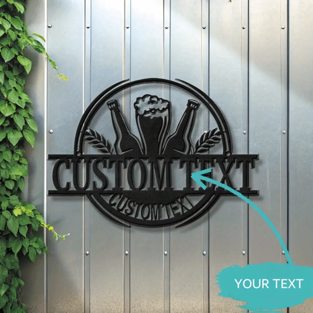 Custom Retro Metal Beer Plaque Wall Accent for Home Pubs and Microbreweries Perfect Housewarming Gift for Beer Enthusiasts