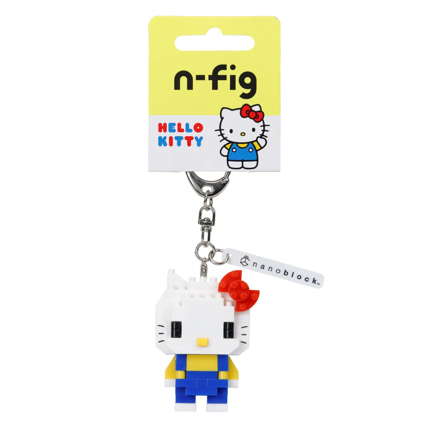 Nanoblock N-Fig Sanrio Hello Kitty Keychain Zero Assembly Mini Figure Bag Charm Couple Keyring Accessory Collectible Gift view 2