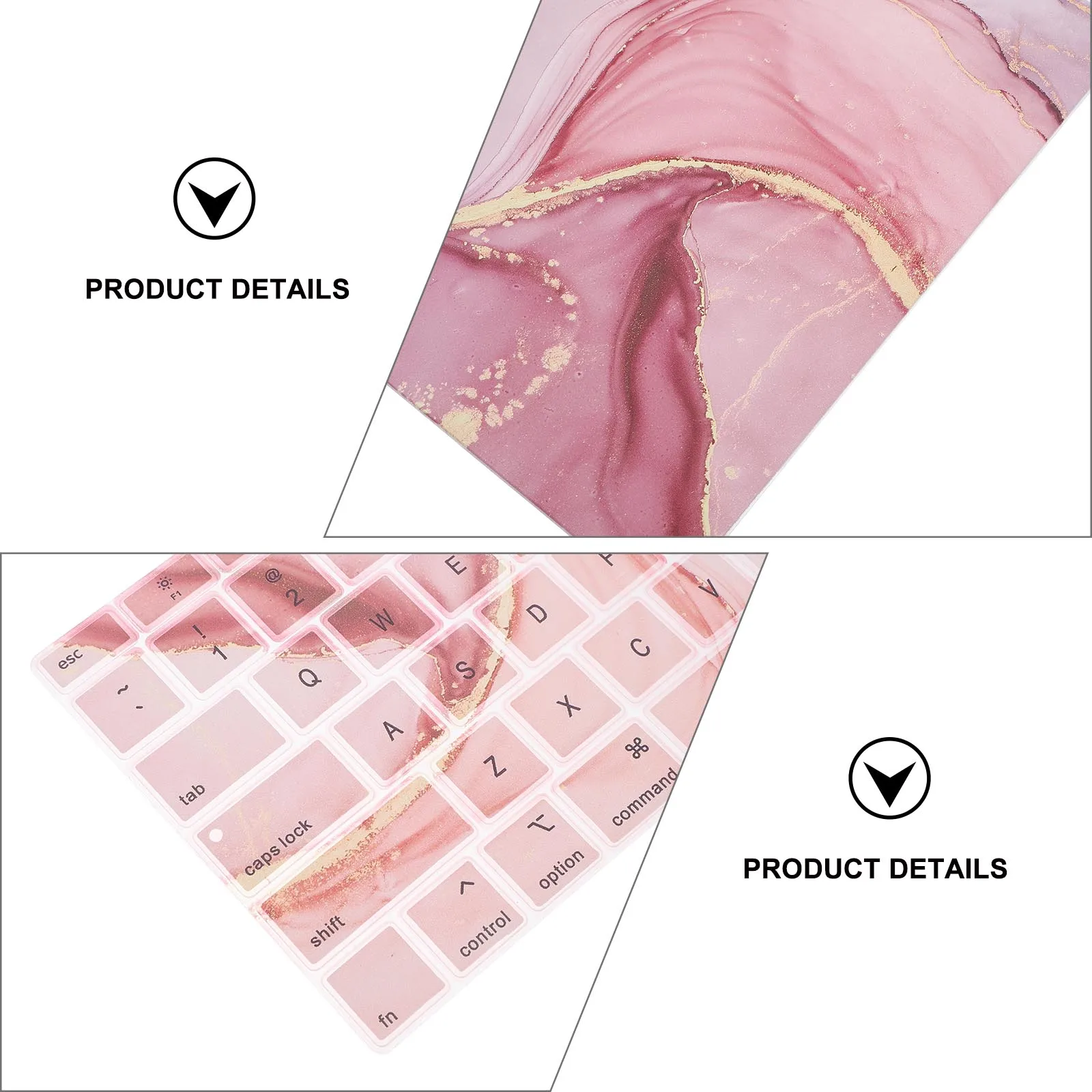 

2Pcs Unique Marble Texture Laptop Shell Robust Plastic Cover for Laptop Defense Scratch Proof Computer Hard Case Reliable Fit