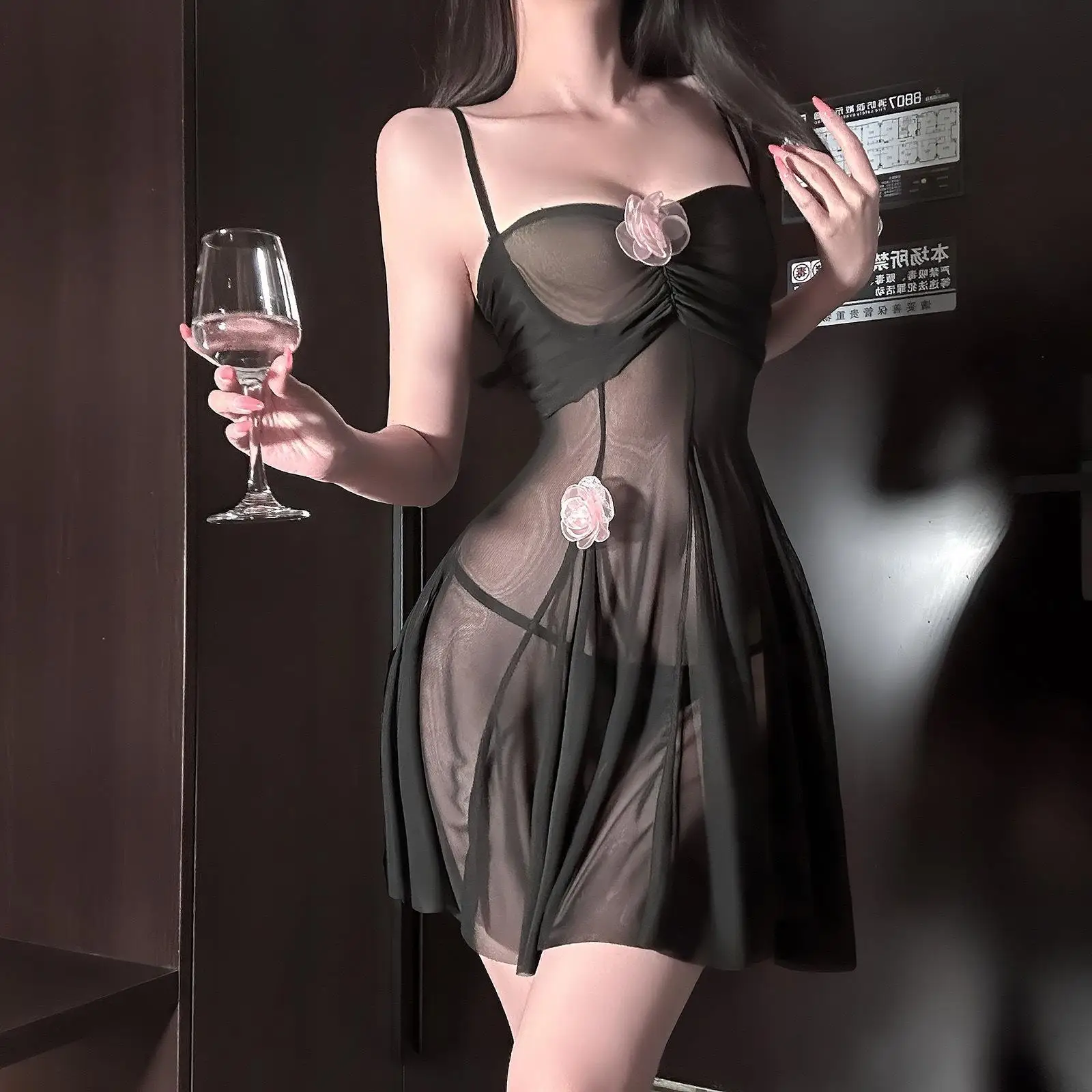 Easy to Open Spwear Dr Pure Desire Nun Sexy Costume loween High Slit Lace Dr Women's Sexy Faion Ciwalk Dr