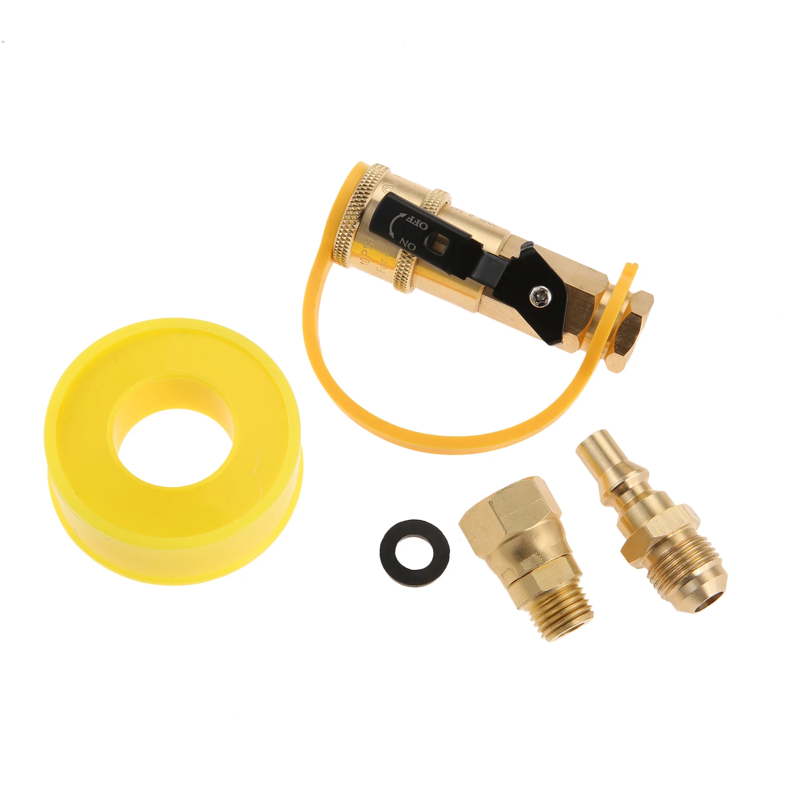 

Fireplace Fire Pit 10PSI High Pressure 1/4" Quick Connect Propane Natural Disconnect Adapter with 3/8" Male and Female Converter