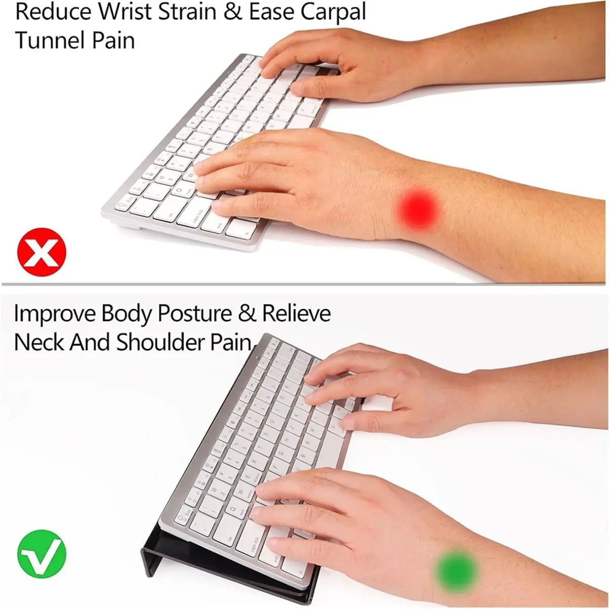 update. Acrylic Computer Keyboard Stand for Desk, Keyboard Riser Tilt Lift, Keyboard Holder for Desktop, Desk Keyboard Lifter