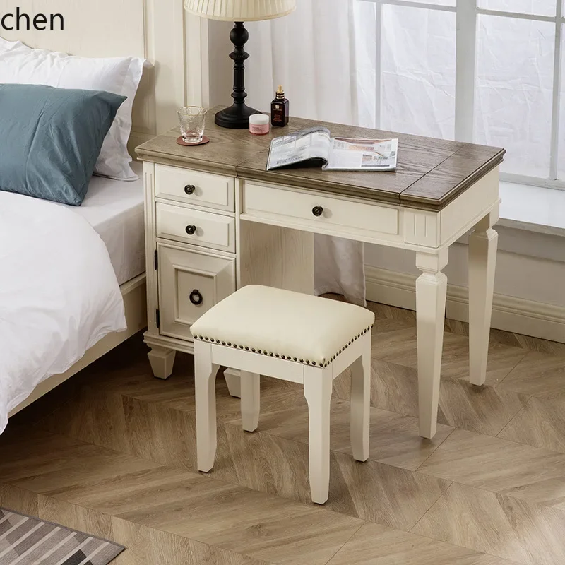 YFY  dresser Mediterranean style color matching bedroom furniture clamshell cosmetic table mirror small apartment