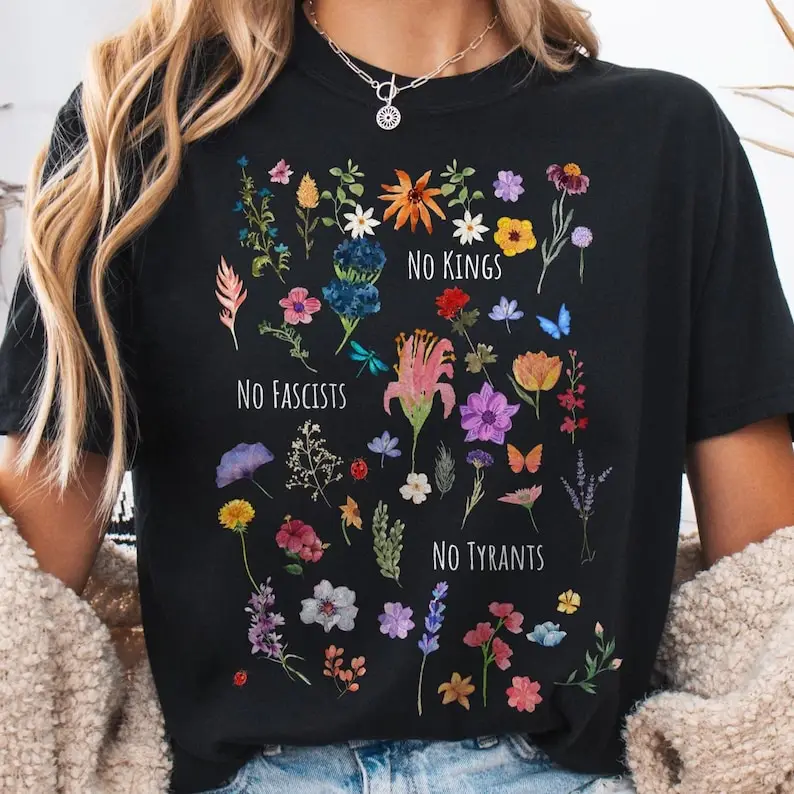 No Kings in America Shirt, Political Statement Anti-MAGA  Protest Apparel Rejecting Republican Oligarchy