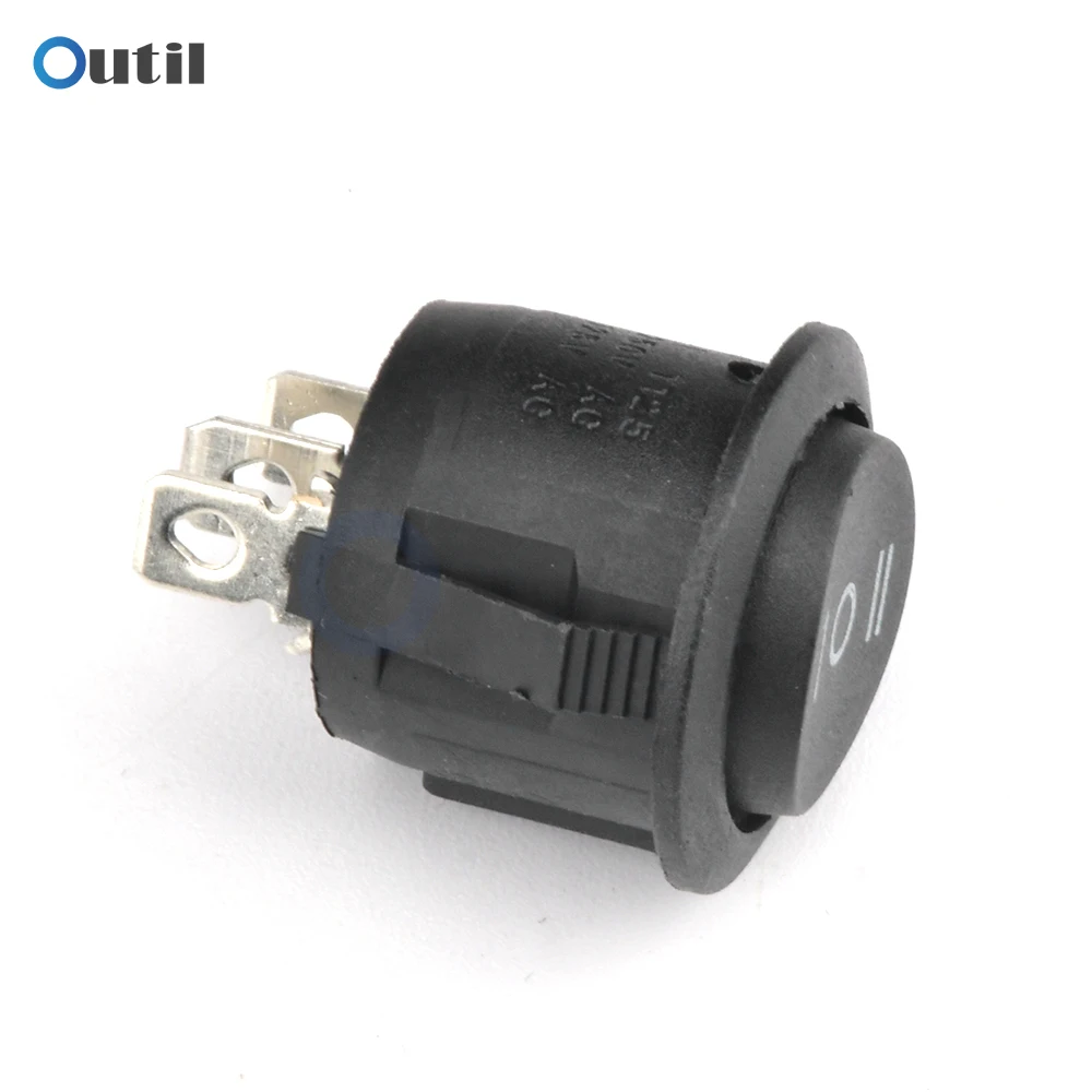 Saklar Rocker Bulat ON/OFF 250V 6A MINI Toggle Switch 3 Pin 20MM SPST Push Button Switch untuk Mobil RV Perahu