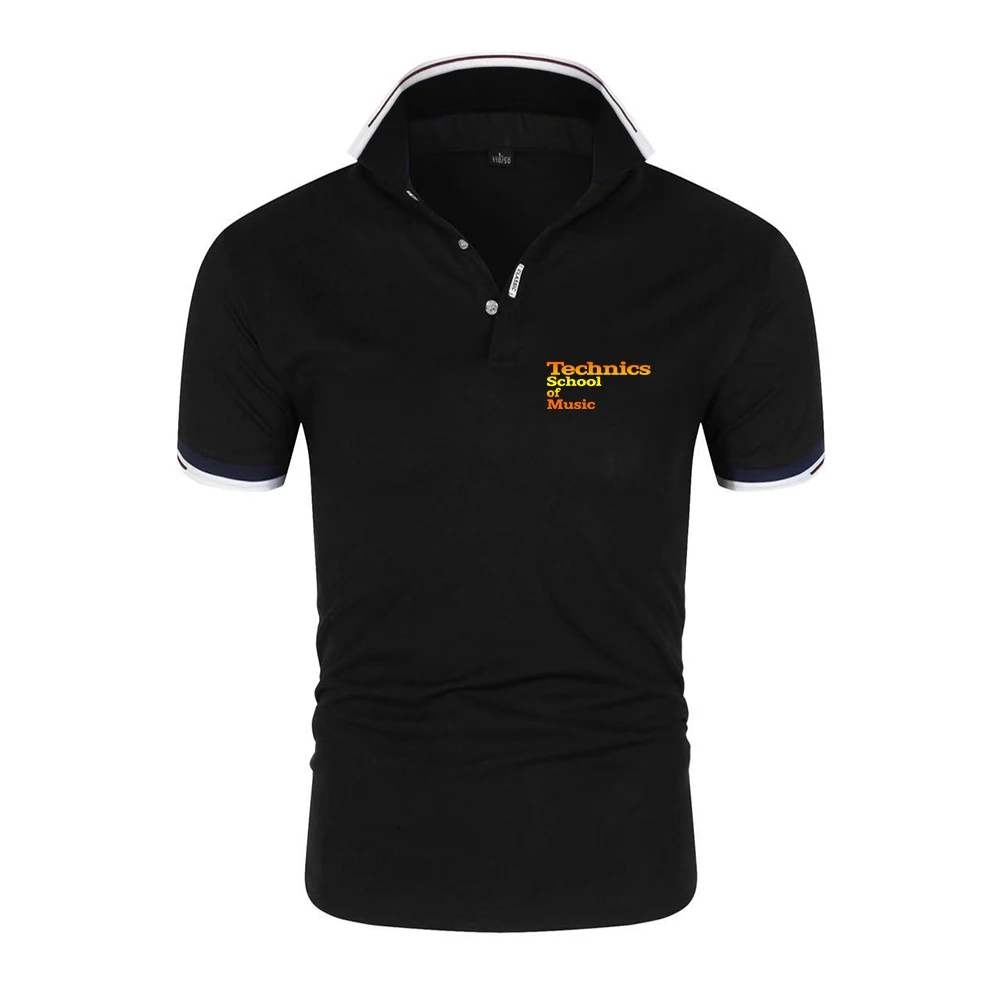Technics Logo Dj Music The new men's six-color Polo is suitable for summer as it features bright colors T shirt